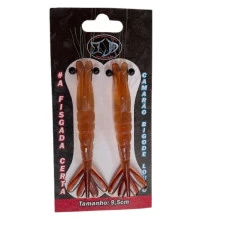 ISCA ARTIFICIAL SOFT CAMARÃO BIGODE LOUCO 9.5cm FJD-05 (c/2un.)