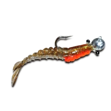 ISCA ARTIFICIAL JIG HEAD CAMARÃO 11cm 31g MARÉ DOURADO