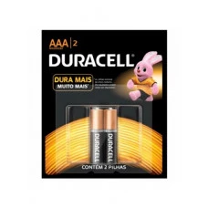 PILHA ALCALINA DURACELL AAA PALITO (com 2 unidades)