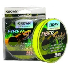LINHA DE PESCA CROWN FIBER SOFT AMARELA 0.47mm